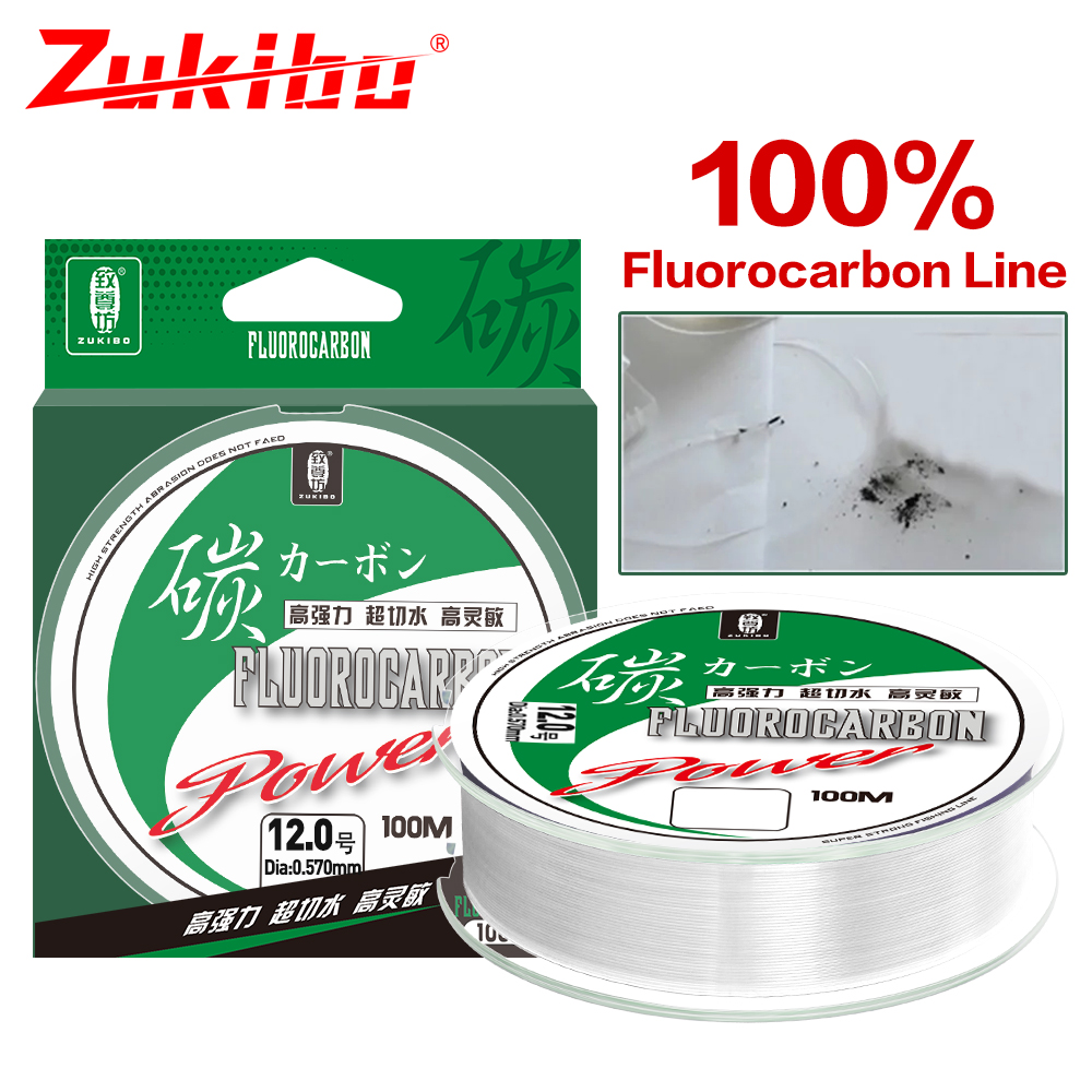 ZUKIBO 50m 100m 100% Fluorocar - đánh giá và giá Fluorocarbon Line