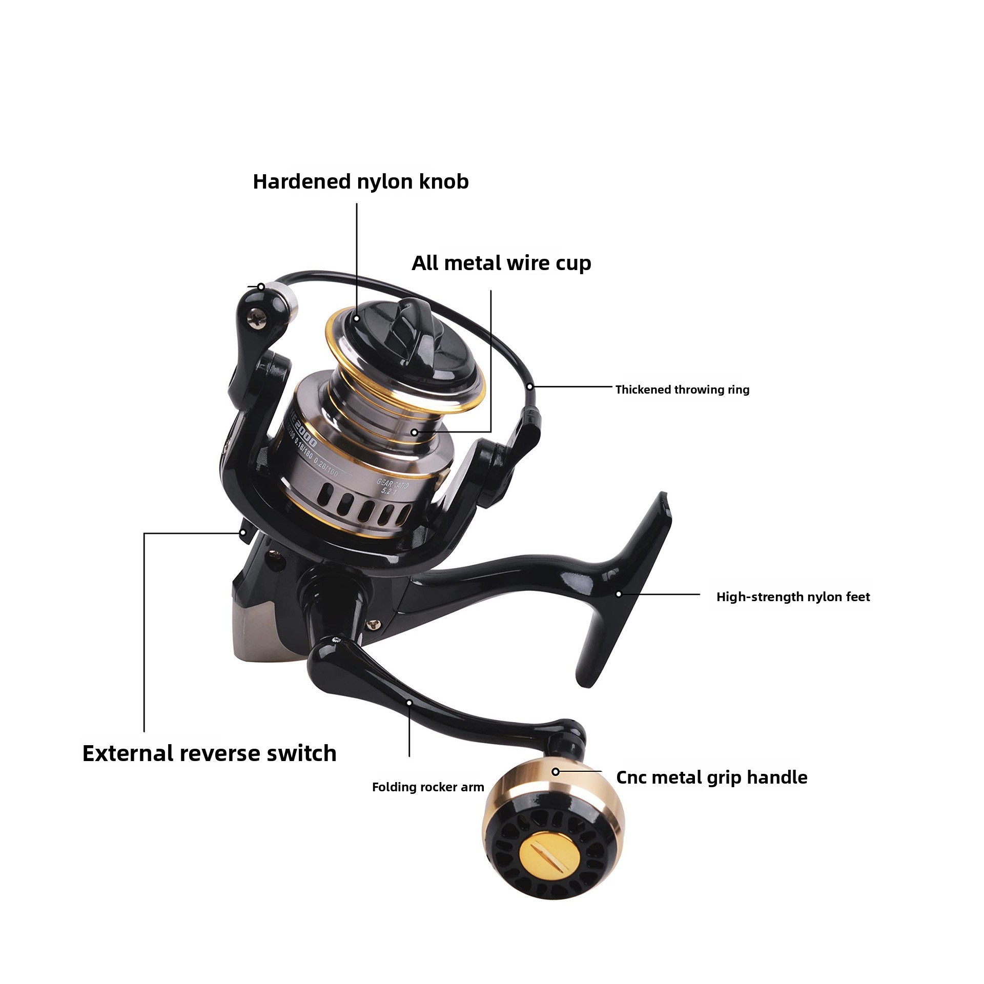 Full Metal Spinning Fishing Re - đánh giá và giá Ice Fishing Line