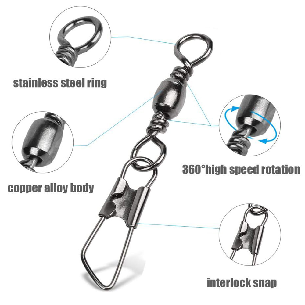 50Pcs Stainless Steel Snap Swi - đánh giá và giá Saltwater Line