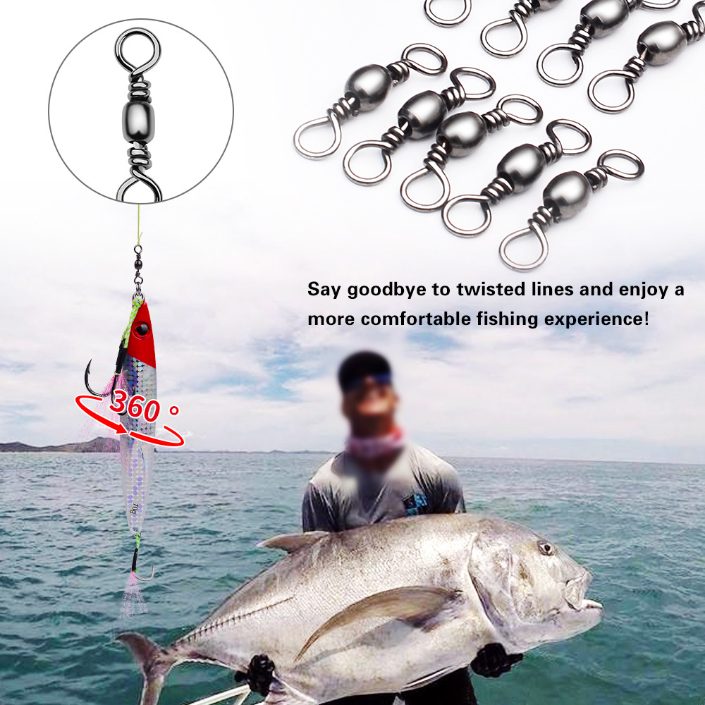 100Pcs Fishing Swivels Connect - đánh giá và giá Leader Line