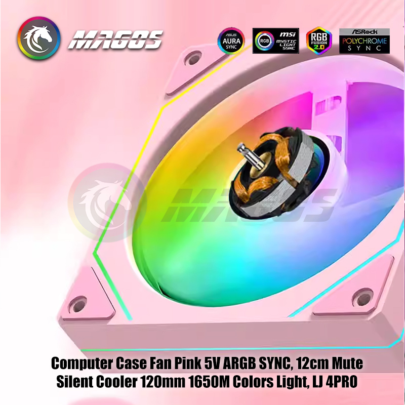 Computer Case Fan Pink 5V ARGB - đánh giá và giá Fly Line