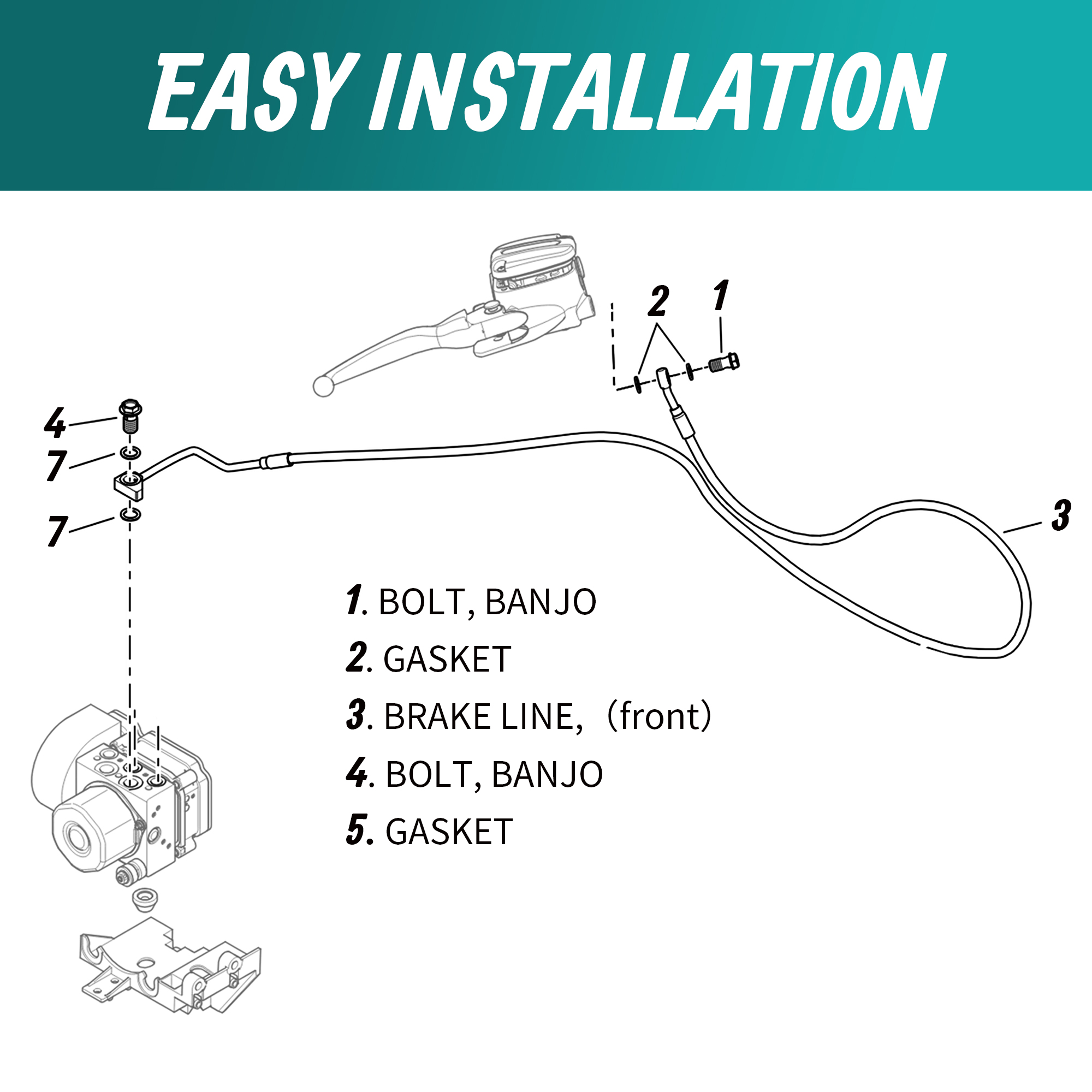 Upper Front Brake Line Oil Hos - đánh giá và giá Braided Line