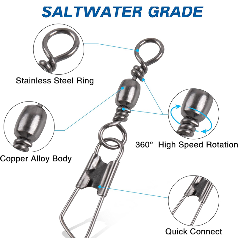 100Pcs Fishing Barrel Swivel C - đánh giá và giá Saltwater Line